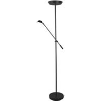 BES LED Led Vloerlamp - Trion Ohara - 20w - Warm Wit 3000k - Rond - Mat Zwart - Aluminium