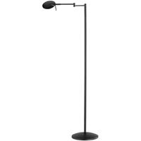 BES LED Led Vloerlamp - Trion Kazin - 8w - Warm Wit 3000k - Dimbaar - Rond - Mat Zwart - Aluminium