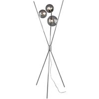 BES LED Led Vloerlamp - Trion Lancia - E14 Fitting - 3-lichts - Rond - Mat Chroom - Aluminium