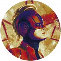 Komar Avengers Painting Captain Marvel Helmet Selbstklebende Fototapete 125x125cm Rund