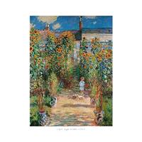 Claude Monet e Jardin De L'artiste Kunstdruk 50x70cm