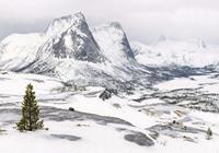 Komar White Enchanted Mountains Vlies Fototapete 400x280cm 8-Bahnen