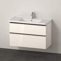 Duravit D-Neo meubelset m. wastafelonderbouwkast m. 2 laden m. softclose 100x20x48cm incl. wastafel wit hoogglans DE012202222