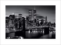 Brooklyn Bridge Black and White Kunstdruk 80x60cm