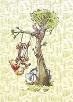 Komar Winnie Pooh in the wood Vlies Fototapete 200x280cm 4-Bahnen