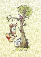 Komar Winnie Pooh in the wood Vlies Fotobehang 200x280cm 4-banen