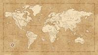 Komar Vintage World Map Vlies Fototapete 500x280cm 10-Bahnen