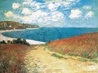 PGM Claude Monet - Meadow Road to Pourville 1882 Kunstdruk 80x60cm