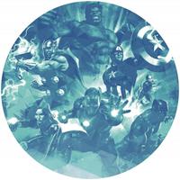 Komar Avengers Blue Power Zelfklevend Fotobehang 125x125cm rond