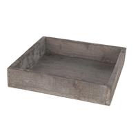 Houten kaarsenbord/plateau vierkant 20 x 20 cm -