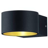 Osram ed Wandlamp - Trion Lapaco - 4w - Warm Wit 3000k - Rond at Zwart - Aluminium
