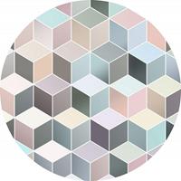 Pastel Deluxe Vlies Fotobehang 125x125cm rond