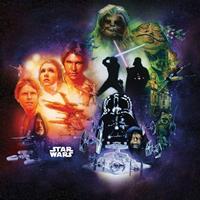 Komar Star Wars Classic Poster Collage Vlies Fototapete 250x250cm 5-Bahnen