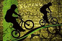 Dimex Bicycle Green Vlies Fotobehang 375x250cm 5-banen
