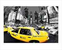 Rush Hour Times Square Yellow Cabs Kunstdruk 80x60cm