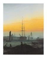 PGM Caspar David Friedrich - Der Greifswalder Hafen Kunstdruk 30x40cm