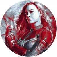 Komar Avengers Painting Captain Marvel Zelfklevend Fotobehang 125x125cm rond