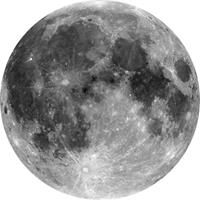 Komar Moon Vlies Fototapete 125x125cm Rund