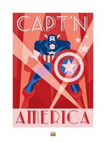 Pyramid Marvel Deco Captain America Kunstdruk 60x80cm