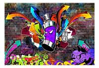 Graffiti Colourful Attack Vlies Fotobehang 100x70cm