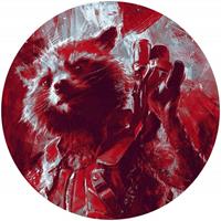 Komar Avengers Painting Rocket Raccoon Selbstklebende Fototapete 125x125cm Rund