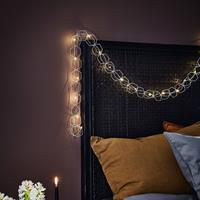 Markslöjd LED lichtketting Serve, 20-lamps, zilver