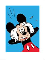 Mickey Mouse Shocked Kunstdruk 60x80cm