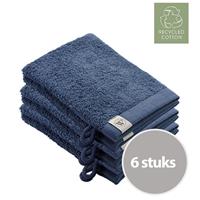 Walra Remade Cotton Washandje 16 x 21 cm 550 gram Blauw - 6 stuks