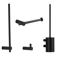 Saniclear Academy toiletaccessoiresset zwart mat