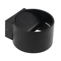 BES LED Led Wandlamp - Wandverlichting - 8w - Natuurlijk Wit 4200k at Zwart Aluminium - Rond