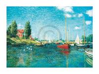 PGM Claude Monet - Red Boats Kunstdruk 80x60cm