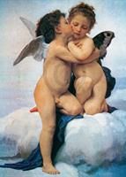 William Bouguereau - First Kiss Kunstdruk 50x70cm