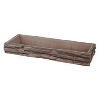 Kaarsenbord/plateau boomstam Berkenhout x 15 cm rechthoekig -