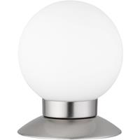 BES LED Led Tafellamp - Trion Princy - 3w - Warm Wit 3000k - Dimbaar - Rond at Nikkel - Aluminium