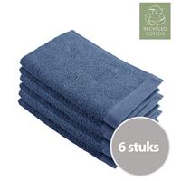 Walra Remade Cotton Gastendoekje 30 x 50 cm 550 gram Blauw - 6 stuks