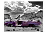 Artgeist Retro Auto op de Colorado Desert Vlies Fotobehang 400x309cm