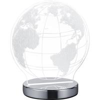 BES LED Led Tafellamp - Tafelverlichting - Trion Globin - 7w - Aanpasbare Kleur - Rond at Chroom - Aluminium