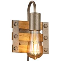 BES LED Led Wandlamp - Wandverlichting - Trion Khon - E27 Fitting - 1-lichts - Vierkant at Nikkel - Aluminium