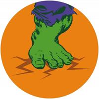 Komar Avengers Hulks Foot Pop Art Selbstklebende Fototapete 125x125cm Rund