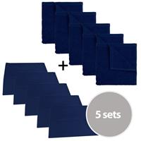 The One Towelling The One Keuken set - 5 x theedoek & 5 x keukendoek - Navy