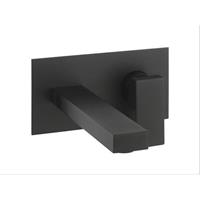 Crosswater Verge inbouw wastafelkraan 21cm uitloop zwart mat VR121WNM