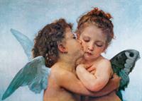 William Bouguereau - First Kiss Kunstdruk 70x50cm
