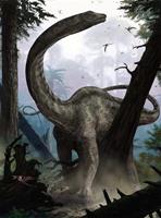Komar Rebbachisaurus Vlies Fototapete 184x248cm 2-Bahnen