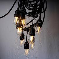 Euluna Lichtketting Girlanda IP44 zwart 15m zonder Lamp