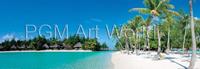 Shutterstock - Beautiful beach on Bora Bora Kunstdruck 95x33cm