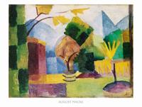 PGM August Macke - Garten am Thuner See Kunstdruk 80x60cm