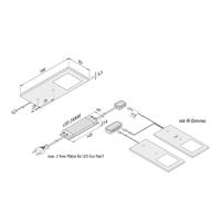 HERA LED meubelverlichting Eco-Pad F 2x-set 4000K zwart
