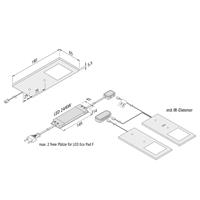 HERA LED meubelverlichting Eco-Pad F 2x-set 4.000K alu