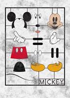 Komar Mickey Kit Vlies Fototapete 200x280cm 4-Bahnen