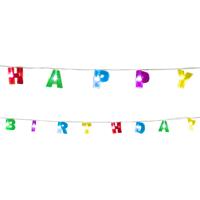 Boland 1 LED Lichterkette 160 cm Happy Birthday, keine Batterien enthalten